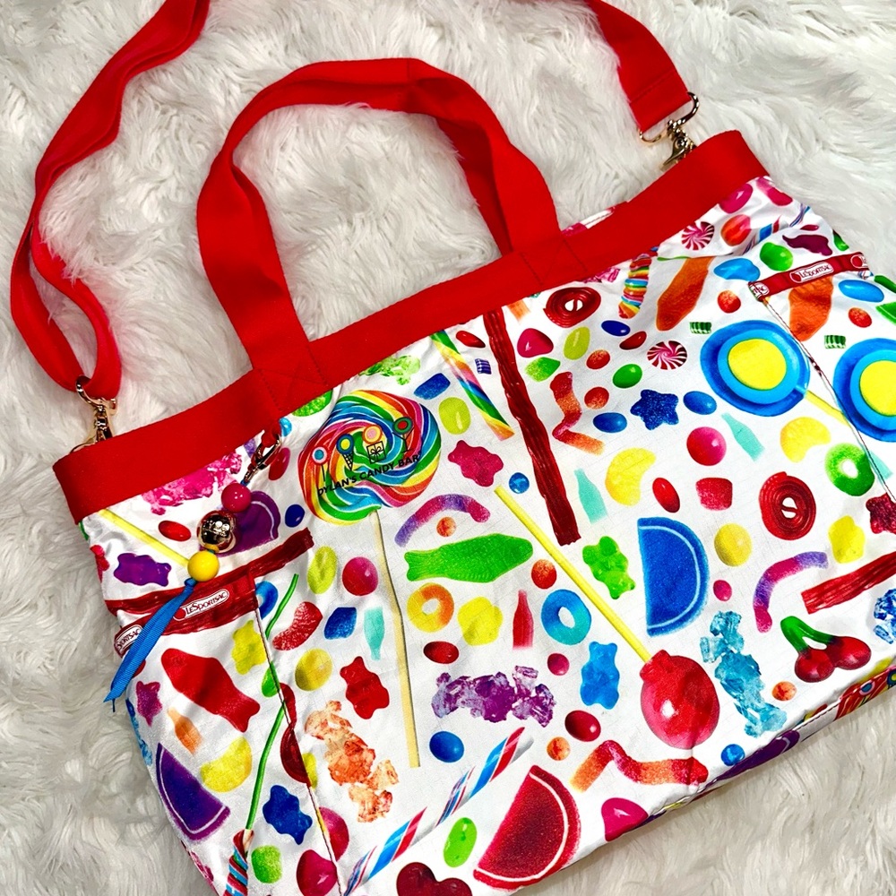 LeSportSac • Dylan’s Candy Bar Colorful Candy Overnight Travel Duffel Bag